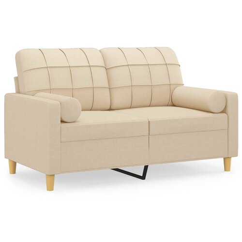 Maison Chic kavč - Sofa - Kanape dvosed z blazinami krem 120 cm blago, (21726983) Cene