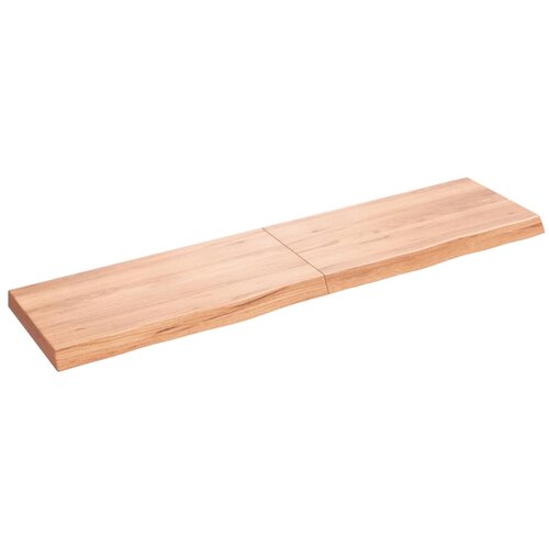 Maison Chic Stenska polica - Viseča Polica svetlo rjava 160x40x(2-6) cm trdna hrastovina, (21784758) Slike