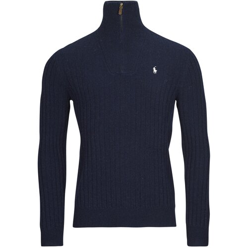 Polo Ralph Lauren PULL 1/2 ZIP EN LAINE MELANGE Tamno plava Slike