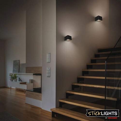 BRILONER 3879015 - led punjiva zidna lampa sa senzorom borra LED/1,5W/5V 3600 mah crna Slike