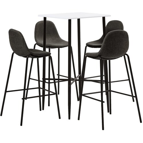vidaXL Barska garnitura 5-delna blago temno siva Cene