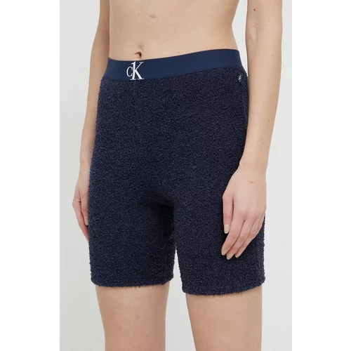Calvin Klein Underwear Pižama kratke hlače žensko, mornarsko modra barva