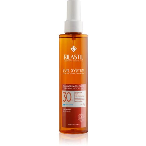 Rilastil Sun System vlažilno olje za sončenje v pr&amp;scaron;ilu SPF 30 200 ml Slike