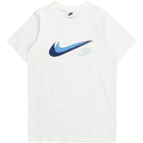 Nike Sportswear Majica mornarsko plava / nebesko plava / bijela
