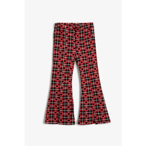 Koton Girl Red Plaid Jeans
