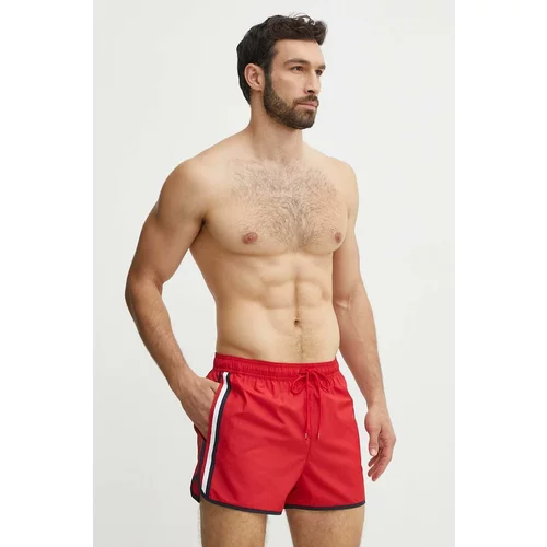 Tommy Hilfiger Kratke hlače za kupanje za muškarce, boja: crvena, UM0UM03217