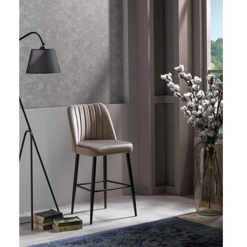 Hanah home Set barskih stolica Vento, 4 komada, Kapućino-Crni Cene