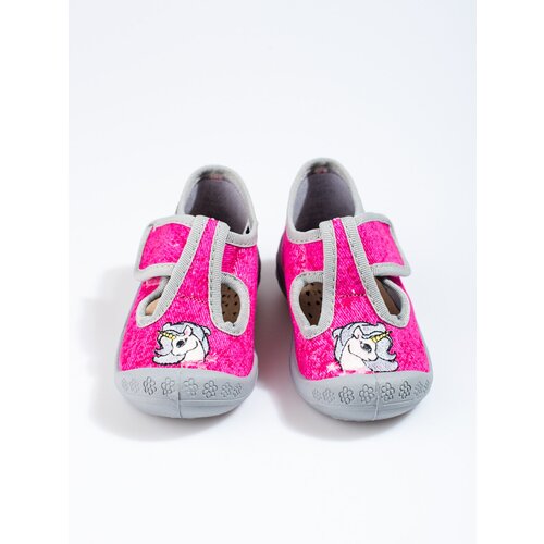 SHELOVET Slippers for a girl on velcro pink unicorn Slike