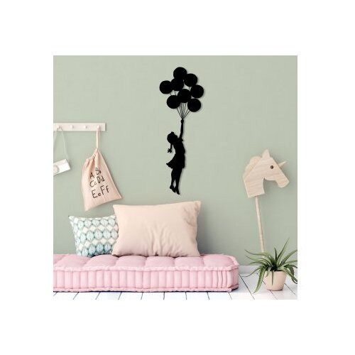 WALLXPERT Zidna dekoracija Banksy 12, 100x34cm, Crna Cene