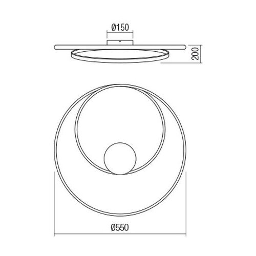  Redo 01-1887-LED prigu&amp;scaron;iva stropno svetlo TORSION LED/29W/230V prečnika 55 cm bronza Slike
