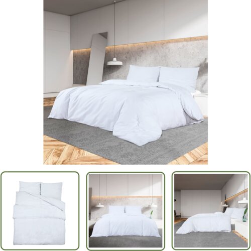 The Living Store Posteljnina bela 200x200 cm lahka mikrovlakna - Komplet Prevlek Za Odejo, (21743831) Slike