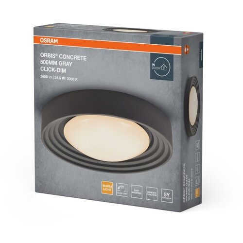 Osram LED prigu&amp;scaron;iva plafonsko svetlo ORBIS CONCRETE LED/24,5W/230V pr.50cm siva/beton Slike