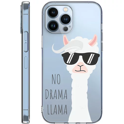 Onasi Clear Case No Drama LLama za iPhone 15 Pro - prozoren