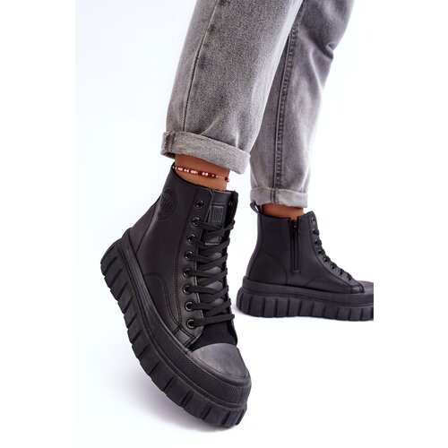 Big Star Leather Lined Zip-Up Sneakers Slike