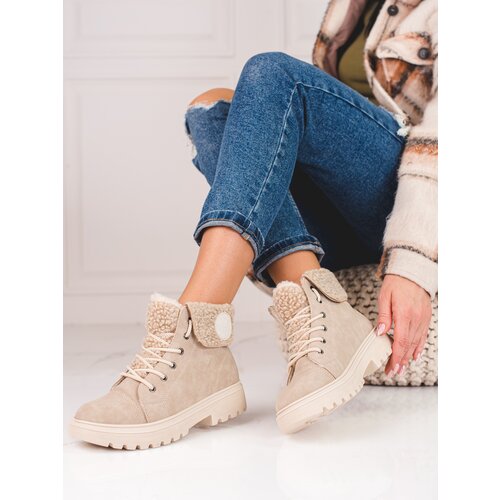 SHELOVET Women&amp;#039;s trappers with sheepskin Slike