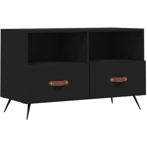 Maison Chic TV omarica - TV enota - Televizijska omarica črna 80x36x50 cm inženirski les, (21701212) Cene