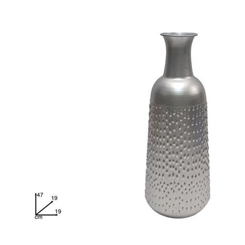  VAZA 47 x 19 CM SREBRNA METALNA Slike