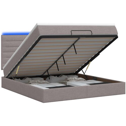  od pjene s madracem i LED-om Sivosmeđa 140 x 190 cm Slike