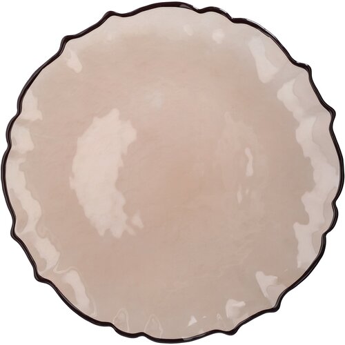 Tognana Tanjir Galassia Table Aimable, Talasasti, Stakleni, 33 cm, Roze Slike