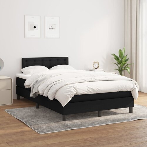 The Living Store Box spring postelja z vzmetnico črn 120x200 cm blago - Box Spring Postelja, (21514523) Cene