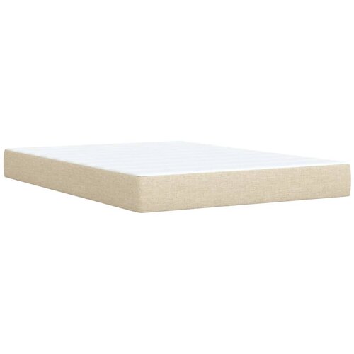  Krevet s oprugama i madracem krem 160x200 cm od tkanine Slike