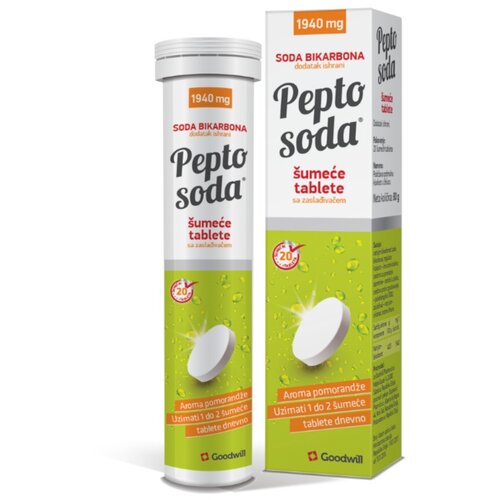 Goodwill Pepto soda ukus pomorandže eff sa zaslađivačem (20eff 80g) Cene