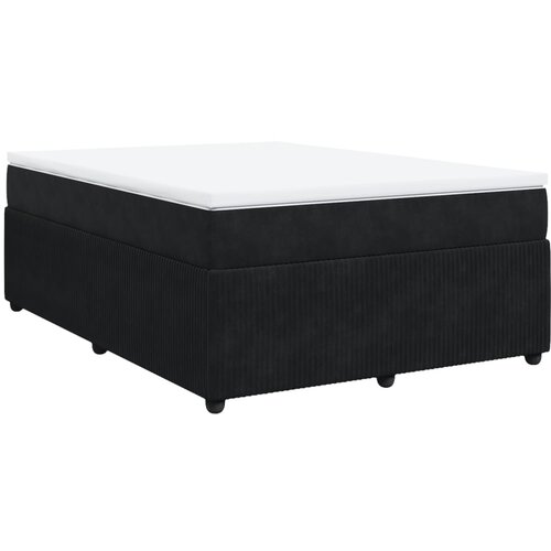 Maison Chic Box spring posteljni - Vzmetna postelja z vzmetnico črn 140x190 cm žamet SL24008, (21879287) Cene