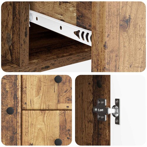  Kreveta Staro drvo 89 x 34,5 x 60 cm Konstruirano drvo Slike