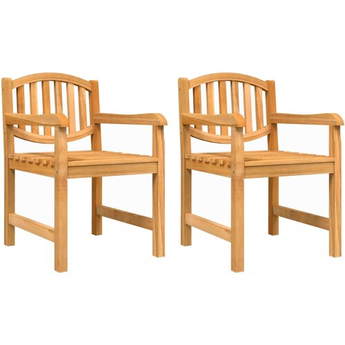  3-dijelni vrtni blagovaonski set od masivne tikovine Smeđa Dužina stola 110 cm Slike