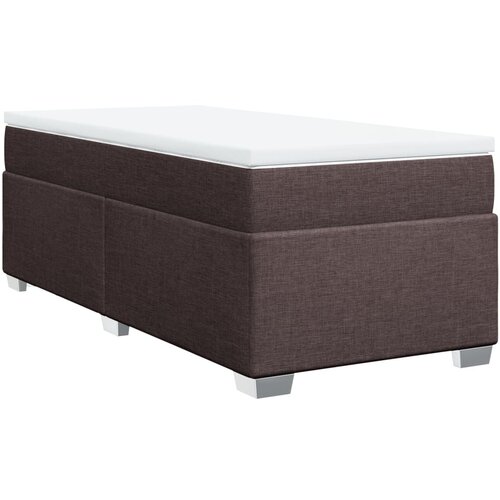 Maison Chic Box spring postelja - Vzmetna postelja z vzmetnico temno rjava 90x200 cm blago SL16531, (21894672) Slike