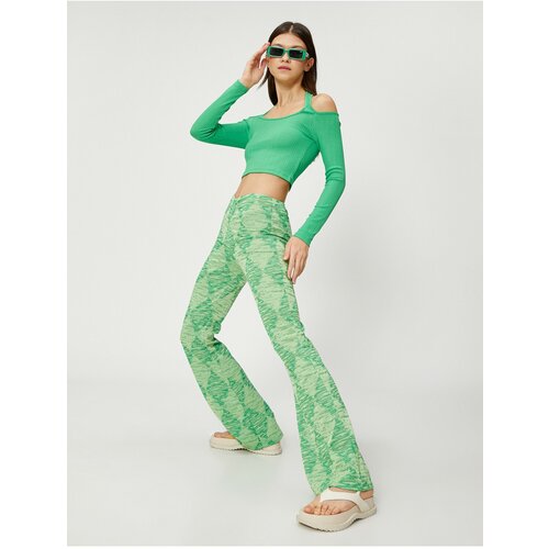 Koton Pants - Green - Wide leg Cene