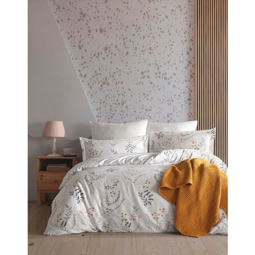 AQUA set posteljine od ranforce pamuka u narandžastoj i beloj boji Cene