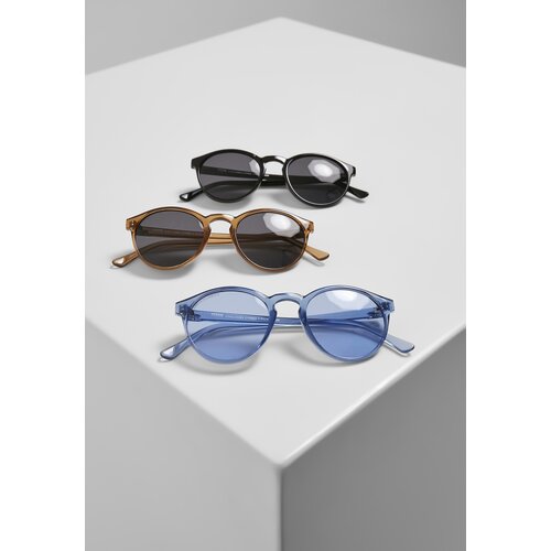 Urban Classics Cypress 3-Pack Sunglasses Black+Brown+Blue Slike