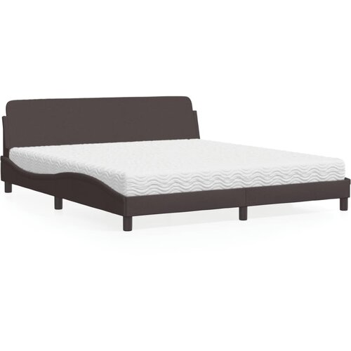 vidaXL Krevet s madracem tamnosmeđi 180x200 cm tkanina Cijene