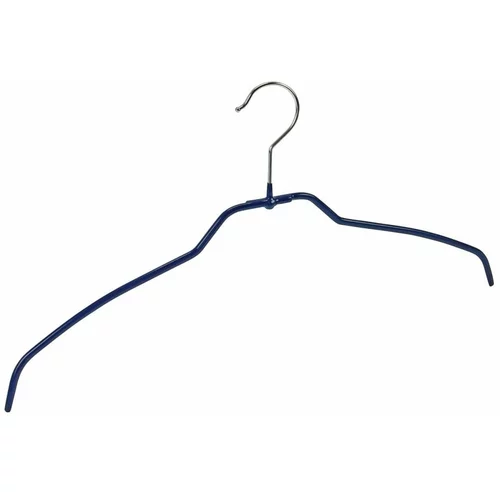 Wenko set s 4 plave protuklizne vješalice za odjeću Hanger Slim