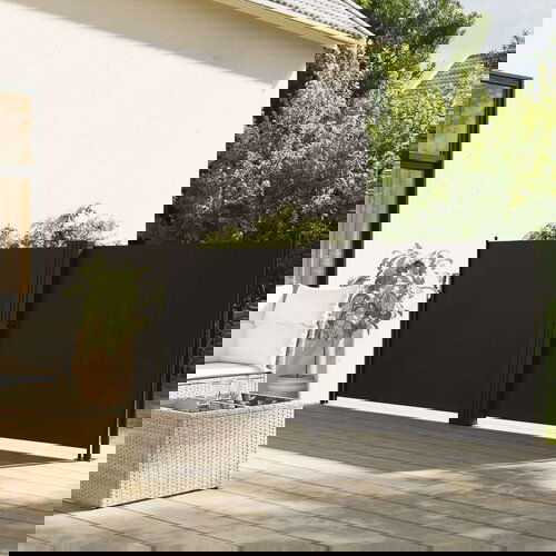  Uvlačiva bočna tenda 140 x 600 cm crna Slike
