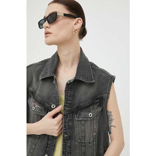 G-star Raw Jeans brezrokavnik ženski, siva barva Slike