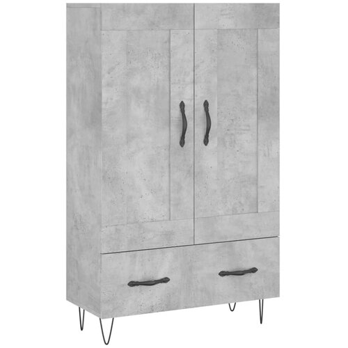 Maison Chic Visoka omara - Komoda - Predalnik betonsko siva 69,5x31x115 inženirski les, (21721687) Slike