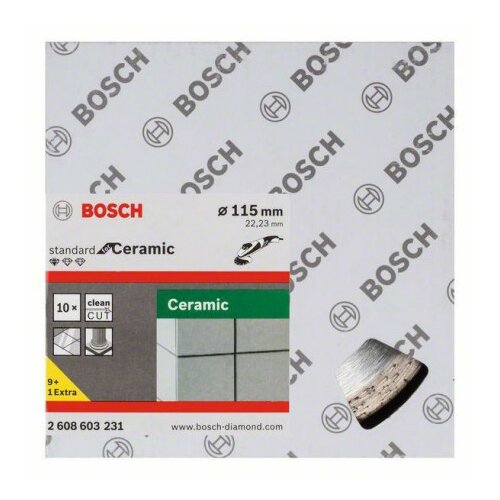 Bosch dijamantska rezna ploča standard for ceramic 115 x 22,23 x 1,6 x 7 mm, 1 komad ( 2608603231. ) Slike