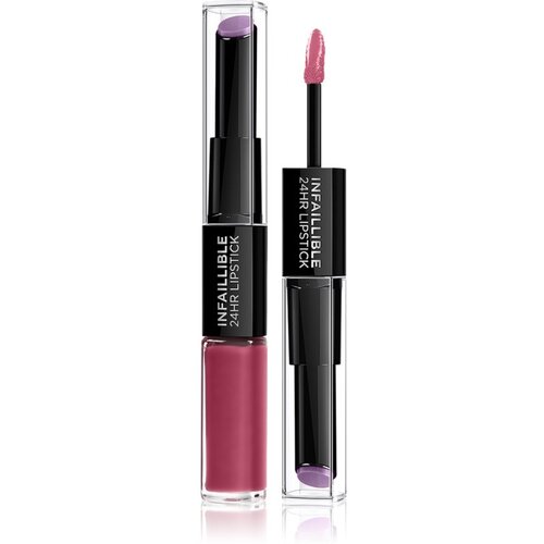 L&amp;acute;Or&amp;eacute;al Paris Infallible 24H Dolgoobstojna &amp;scaron;minka in sijaj za ustnice 2 v 1 odtenek 302 Rose Eternite 5,7 g Slike