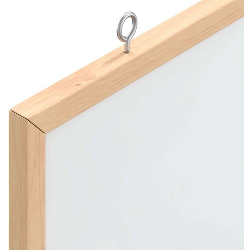 VidaXL Magnetska bijela ploča s okvirom od punog borovine 100x55 cm Slike