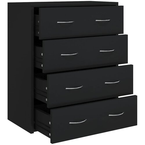 Maison Chic Komoda s 4 ladice 60 x 30,5 x 71 cm crna Cijene