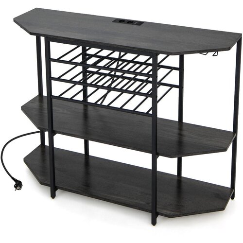 Costway Kuhinjski regal za vino z dvema policama 120 x 40 x 92 cm, (5000008841) Cene