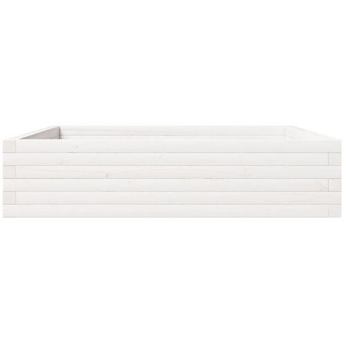  Vrtna sadilica bijela 100x100x23 cm od masivne borovine Slike