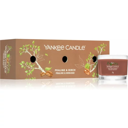 Yankee Candle Praline & Birch poklon set 3x37 g