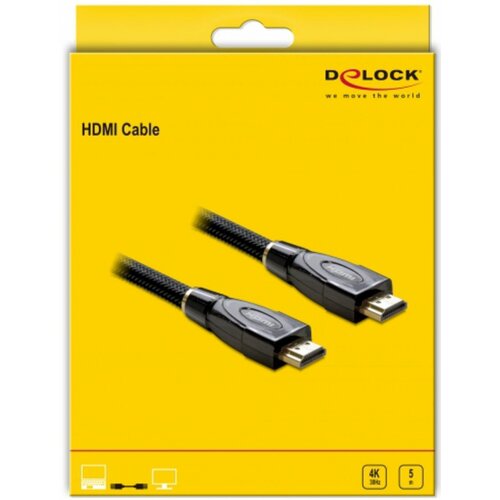 Delock hdmi kabel z mrežno povezavo 5m črn high speed premium 82739 Cene