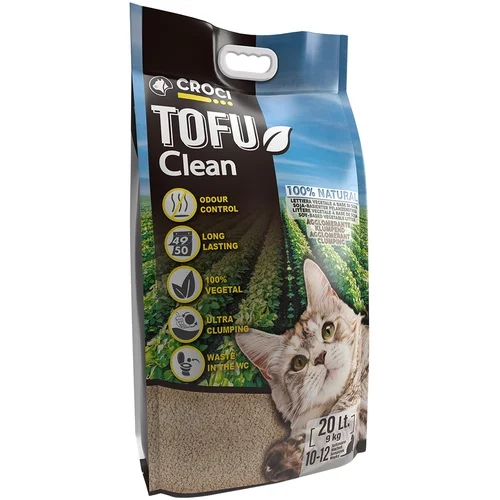 Croci Tofu Clean pijesak za mačke - 20 l (oko 9 kg)