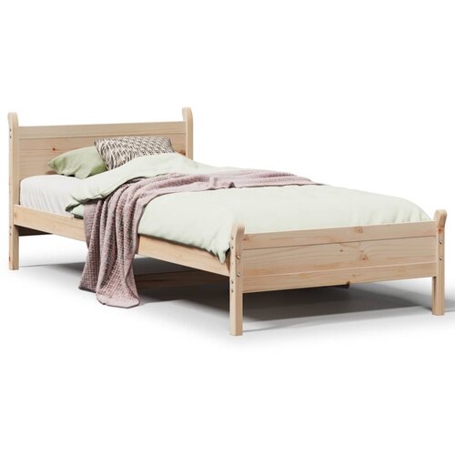 vidaXL Posteljni okvir brez vzmetnice 75x190 cm trdna borovina, (21523719) Cene