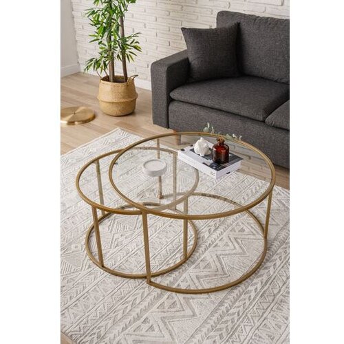 Hanah home belarus 80 - gold, transparent goldtransparent coffee table Cene