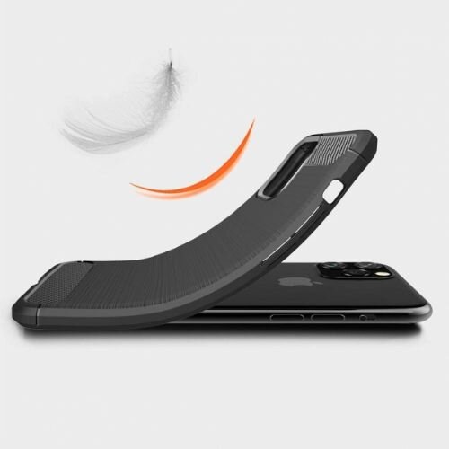 Nillkin silikonski ovitek za iphone 11 pro - mat carbon črn Slike